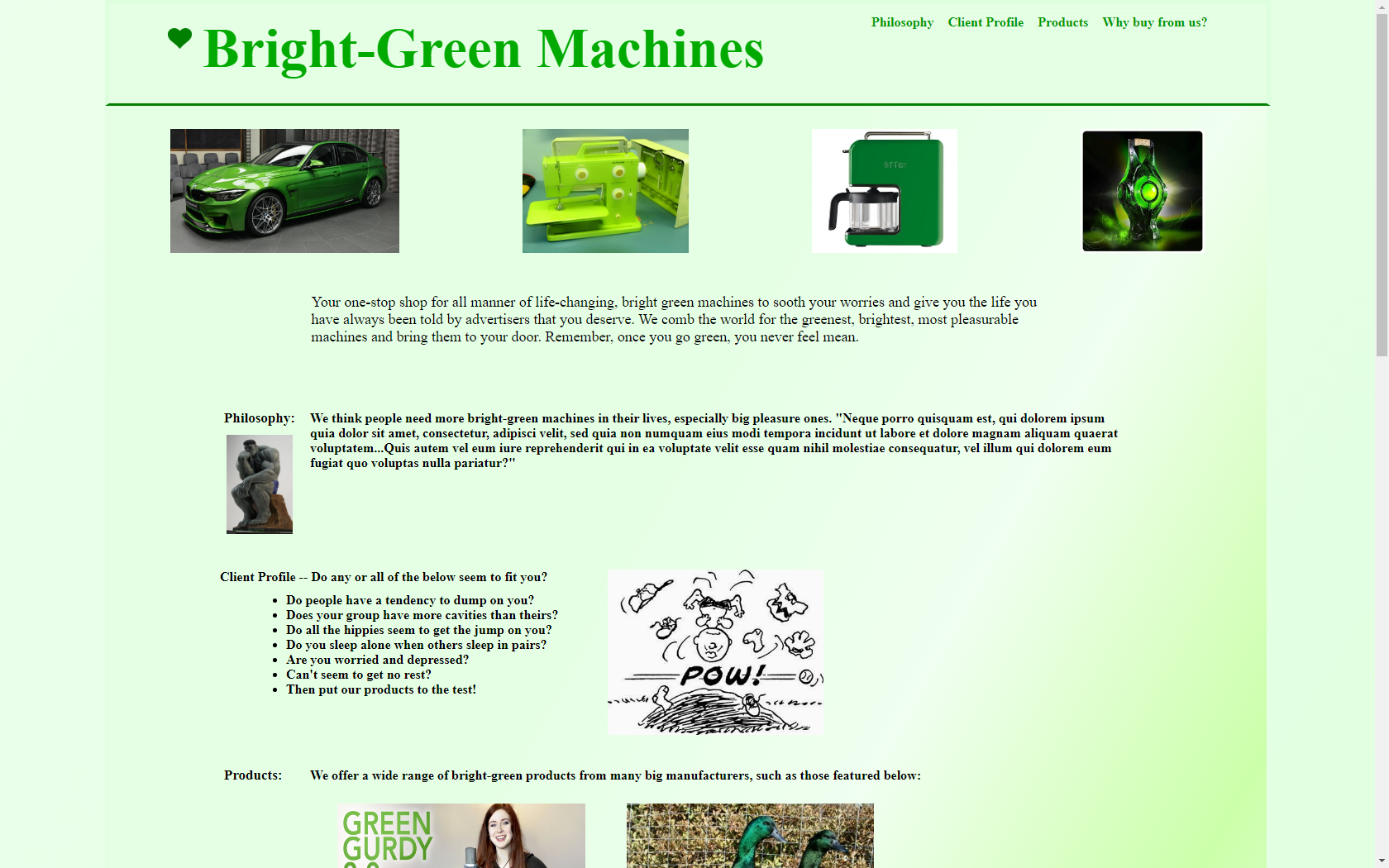 Bright Green Machines Product Landing Page Image