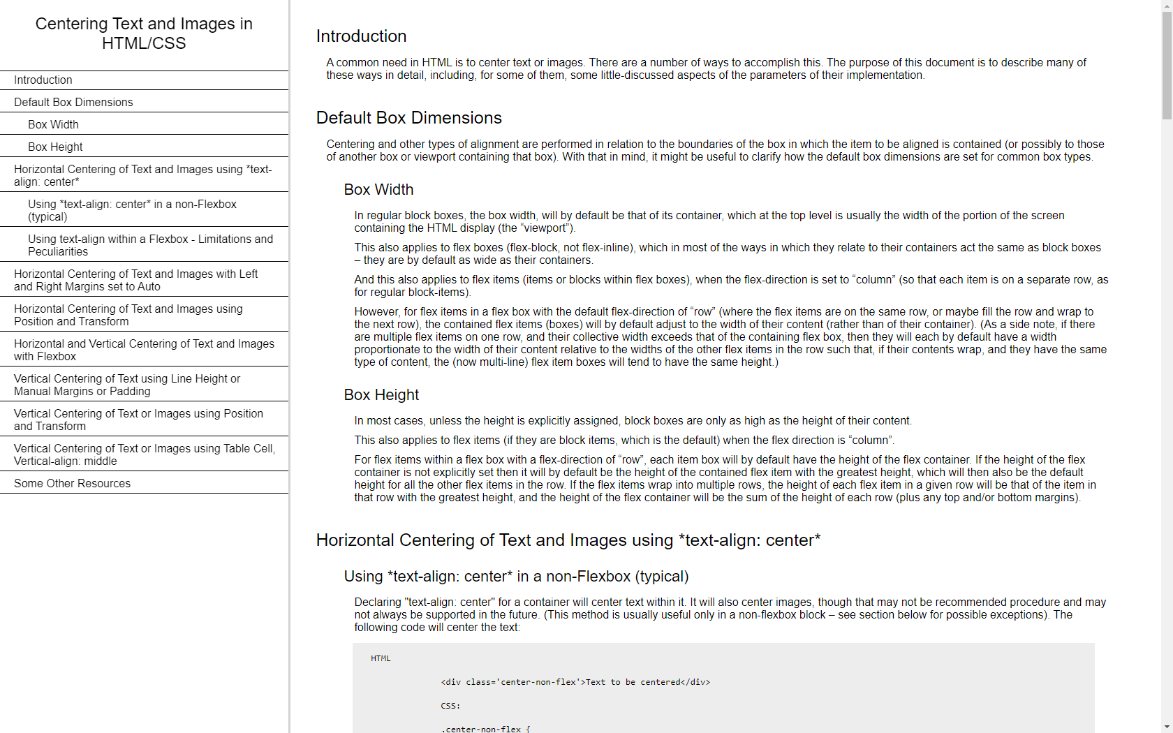 Technical Documentation - Centering Text & Images in HTML and CSS - Image